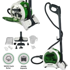 1.2l Tanklı 1500W Buharlı Temizleyici – Zemin, Cam, Mutfak ve Banyo Için