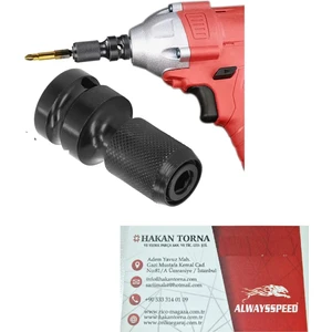 Şarjlı Matkap Bits Tutucu Lokma Adaptörü 1/2