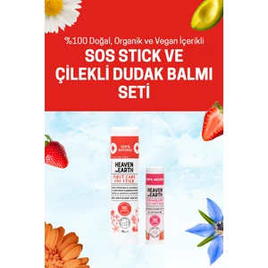 Heaven On Earth Doğal Sos Stick ve Çilekli Dudak Bakım Balmı Seti