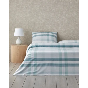 Modern Check Pamuklu Tek Kişilik Nevresim Seti 160 x 220  cm  Yeşil