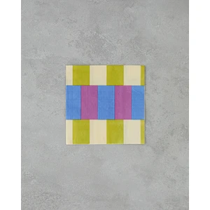 English Home Summer Checkers Kağıt 20'li Kağıt Peçete 33X33 cm Mor-Sarı