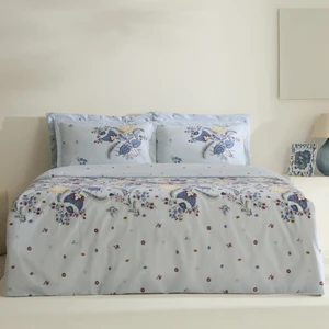 Karaca Home Seliya  Pamuk Çift Kişilik Nevresim Takımı Mavi