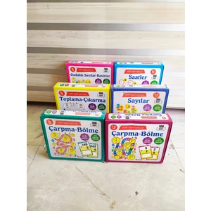 Parıltı Yayınları Yaz Sil Özellikli Dört Işlem Kartlar 6' Lı Set (Ciltli)