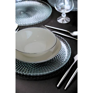 Tabak Evi Aden Cam Servis Tabağı 26cm Sade 6 lı 2345