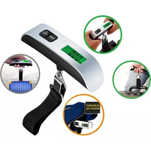 50KG Dijital Işıklı Elektronik Askılı El Bagaj Tartısı Bavul  Kantarı