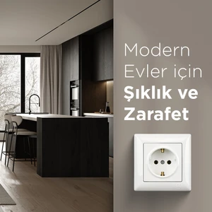 Günsan Elektrik Visage Beyaz Topraklı Priz