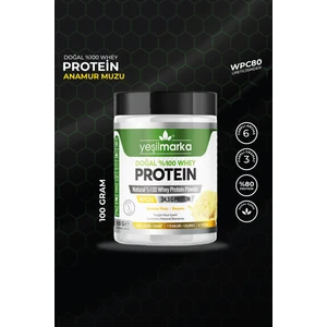 Doğal Whey Protein Tozu 100 gr Anamur Muz Aromasıyla Lezzetli ve Besleyici