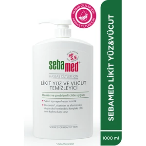 Hassas Ciltler İçin Pentavitin İçerikli Nemlendirici Etkili Yüz ve Vücut Temizleme Jeli 1000 ml