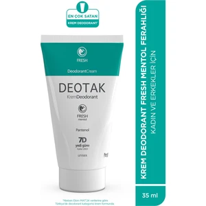 Mentol Ferahlığı 7 Güne Kadar Etkili Krem Deodorant 35 ml