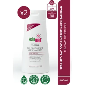 Saç Dökülmesine Karşı Güçlendirici Etkili Kafein ve Ginkgo Biloba İçerikli Şampuan 400 ml - 2 li Set