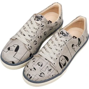 Kadın Vegan Deri Çok Renkli Sneakers - I Woof You Tasarım