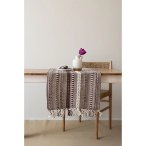 Neula | %100 Pamuk Koyu Kahve Örme Runner 40 X 110 Cm