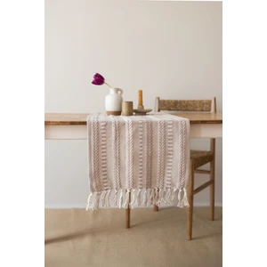 Neula | %100 Pamuk Bej Örme Runner 40 x 110 cm
