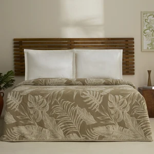 Karaca Home Leafy Sea Müslin Çift Kişilik Tek Pike Haki