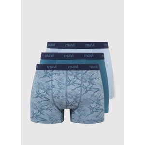 Erkek 3lü Mavi Boxer Seti 0910615-83077