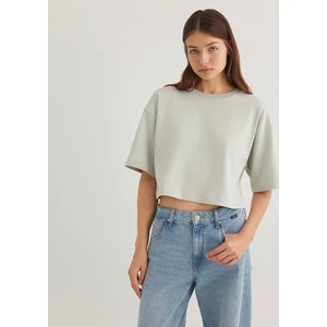 Gri Crop Basic Tişört 1612377-70082