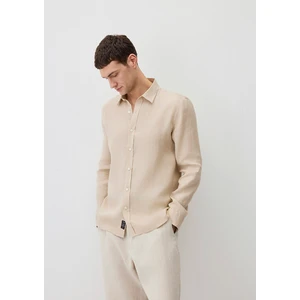 Bej Keten Gömlek 0211466-70004