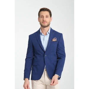 Arunte Erkek Parlement Keten Görünümlü Ince Dört Mevsim Giyilebilir Slim Fit Blazer Ceket