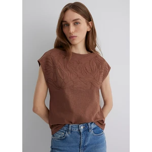 Kahverengi Basic Tişört 1613140-90437