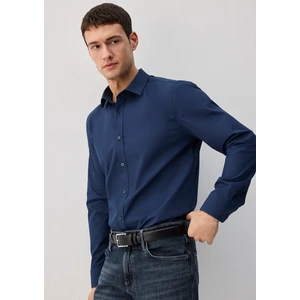 Kolay Ütülenebilir Lacivert Gömlek 0211571-70490