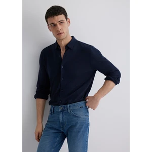 Liyosel Karışımlı Lacivert Gömlek 0211582-70488