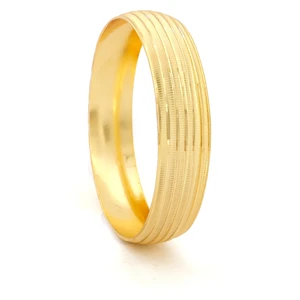 Altın Kaplama Dik Çizgili 1.5 cm Bilezik BLZ-3076