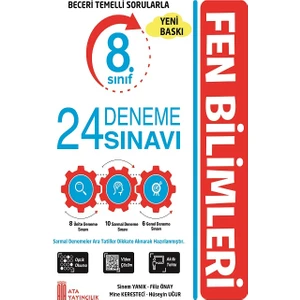 Ata Yayıncılık  8. Sınıf Fen Bilimleri Yeni Nesil 24 Deneme Sınavı