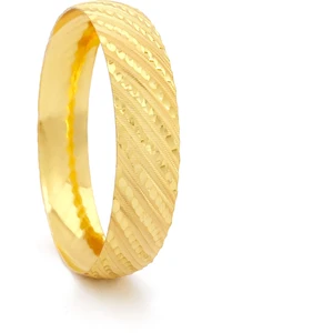 İmitasyon Bilezik Altın Kaplama 1.5 cm Yan Çizgili Model BLZ-3086
