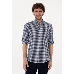 U.s. Polo Assn. Erkek Lacivert Gömlek Desenli 50306367-VR033