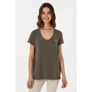 U.S. Polo Assn. Kadın Vizon Basic Tişört 50300829-VR052