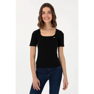 U.s. Polo Assn. Kadın Siyah Tişört 50305762-VR046