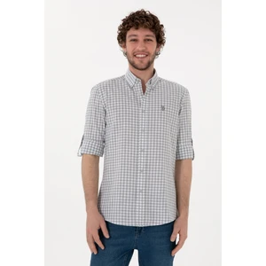 U.s. Polo Assn. Erkek Gri Gömlek Desenli 50306367-VR024