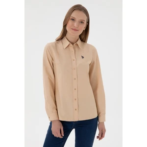 U.s. Polo Assn. Kadın Camel Gömlek Basic 50307726-VR015