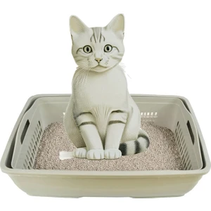 Açık Süzeçli Elekli Kedi Tuvaleti 37X49X17 cm