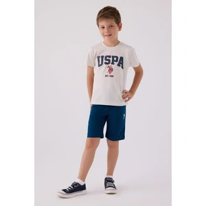 U.S. Polo Assn.  Erkek Çocuk Krem Bermuda Takım
