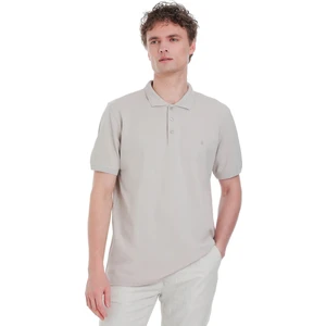 Ekru Regular Fit 100% Pamuk Polo Yaka Tişört