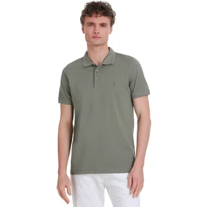 Zeytin Yeşili Regular Fit 100% Pamuk Polo Yaka Tişört