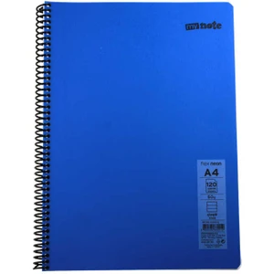 Flex A4 120 Yaprak Çizgili Spiralli Plastik Neon Kapak Defter