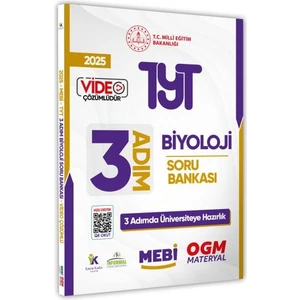 2025 Tyt Mebi-Ogm 3 Adım Biyoloji Soru Bankası Renkli A4 Boyut Video Çözümlü (Karakutu Katkılarıyla)