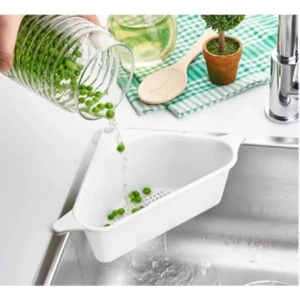 Vantuzlu Süzgeçli Lavabo Içi Meyve Sebze Pirinç Yıkama Süzgeci Çöp Süzgeci Düzenleyici- Antrasit