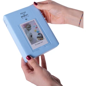 65 Fotoğraf Kapasiteli Pencereli Mavi Instax Polakart Fotoğraf Albümü