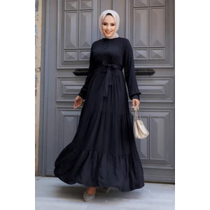 Neva Style Kat Piliseli Lacivert Tesettür Elbise 22042L