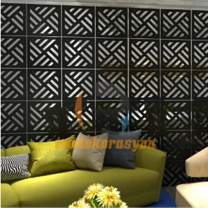 Tsd Ahşap Oda Bölücü/seperatör/duvar Paneli Siyah