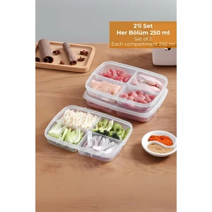 4 Bölmeli Buzdolabı Organizeri 1 Lt, Friz Düzenleyici, 2'li Set