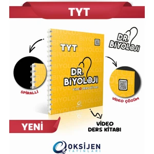 Oksijen Yayınları TYT Dr. Biyoloji Video Ders Kitabı 160 Sayfa Üniversiteye Hazırlık İçin