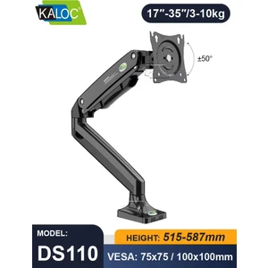 KLC-DS110 17"-35" Amortisörlü Monitör Masa Tutucu Kol Stand Max 10KG