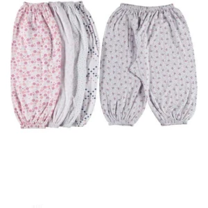 Kadın Pamuklu Anne Paçalı Don Ağlı Desenli Emprime Pijama Paçalı Battal 2'li Paket