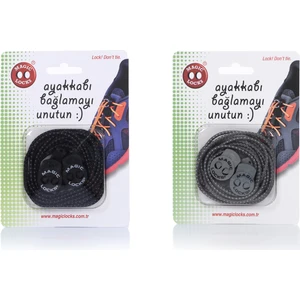 Magic Locks  Yuvarlak Akıllı Ayakkabı Bağcık 2'Li Set