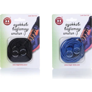 Magic Locks  Yuvarlak Akıllı Ayakkabı Bağcık 2'Li Set