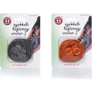 Magic Locks  Yuvarlak Akıllı Ayakkabı Bağcık 2'Li Set